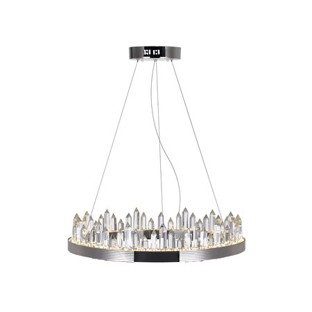 Cwi Lighting Led Chandelier With Polished Nickel Finish 1218P24-613